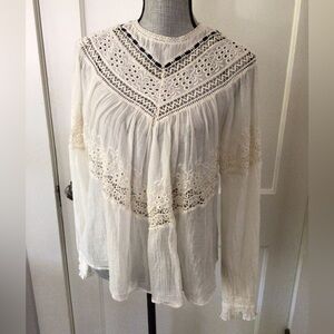 Free People lacy feminine top